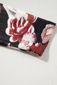 Pink Mesh Floral Long Sleeve Top