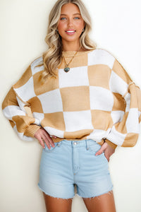 Checkered Oversized Sweater