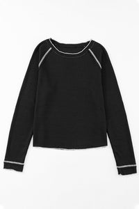 Ashley Exposed Seam Long Sleeve Top